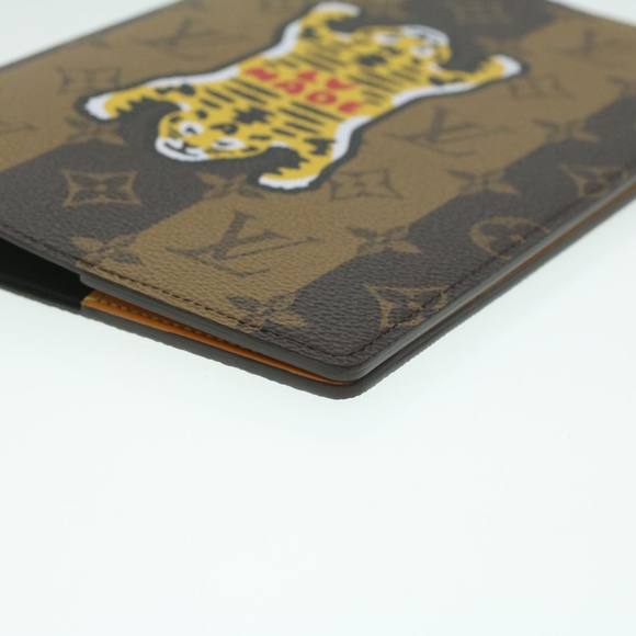 LOUIS VUITTON Stripe NIGO Quverture Carnet Cover Brown Black GI0720 Auth 38082A - Picture 7 of 16